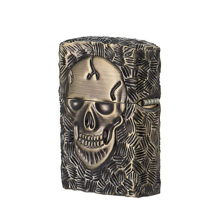 Halloween Skeleton Domineering Refillable Kerosene Lighter - Bronze - image 2