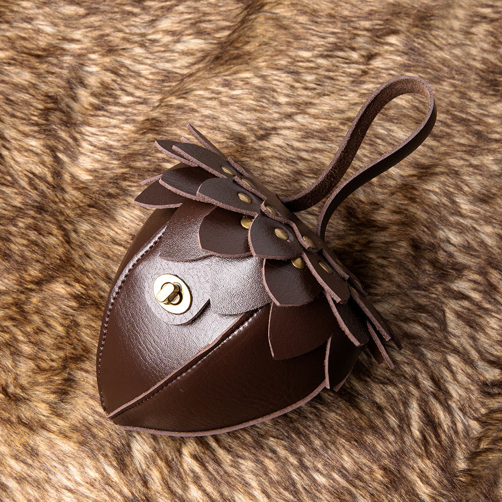 Women's Retro Chestnut-Shaped Personalized Purse Belt Bag - Chestnut - Brown - image 1