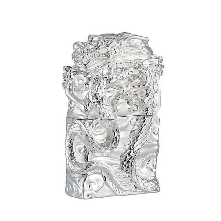 Retro Collection Relief Dragon Refillable Kerosene Lighter - Silver - image 10