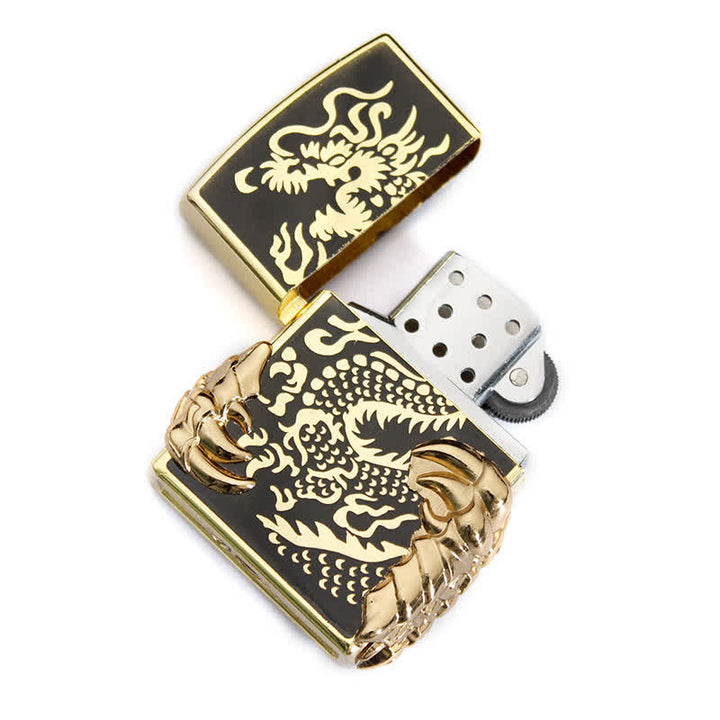 Antique Style Dragon Claw Refillable Butane Lighter - image 3