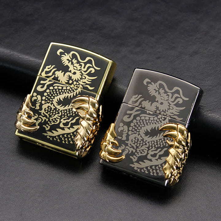 Antique Style Dragon Claw Refillable Butane Lighter - image 1
