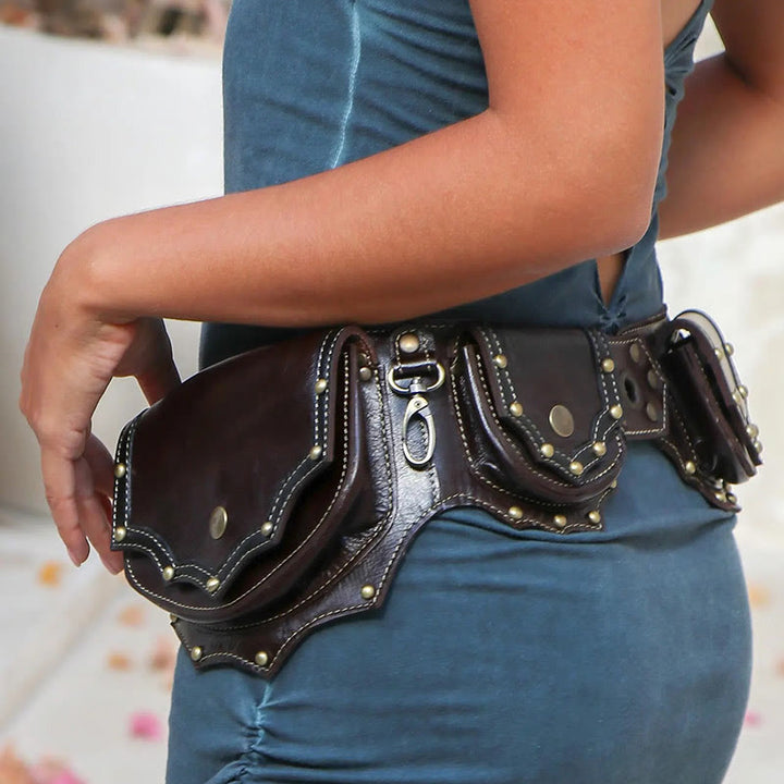 Retro Multi-Pocket Portable Wallet Viking Belt Bag - image 5