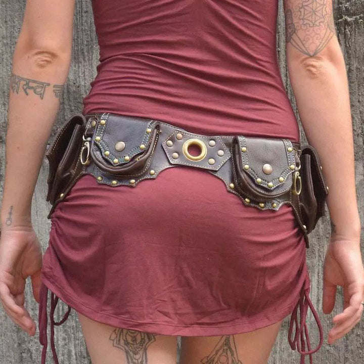 Retro Multi-Pocket Portable Wallet Viking Belt Bag - image 6
