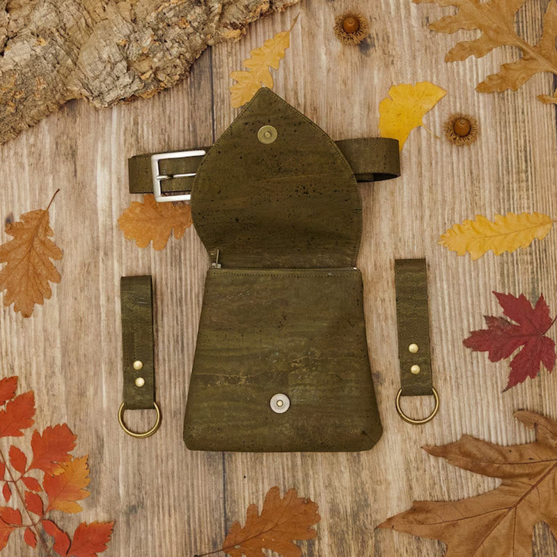 Halloween Retro Leaf Shaped Women's Viking Belt Bag - image 8