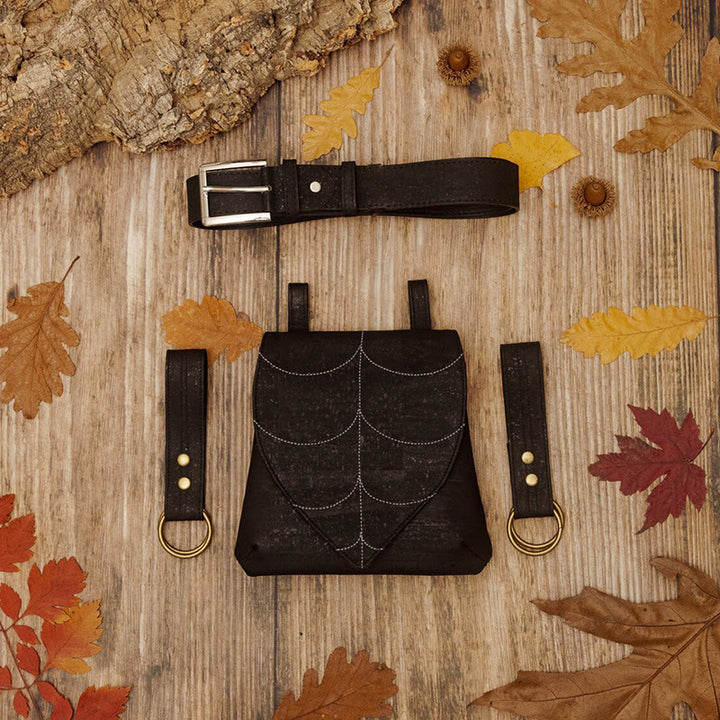 Halloween Retro Leaf Shaped Women's Viking Belt Bag - image 9