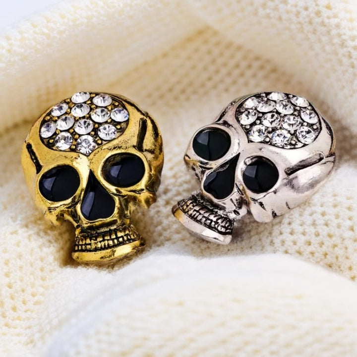Halloween Rhinestone Exquisite Skull Brooch Accessory - image 0