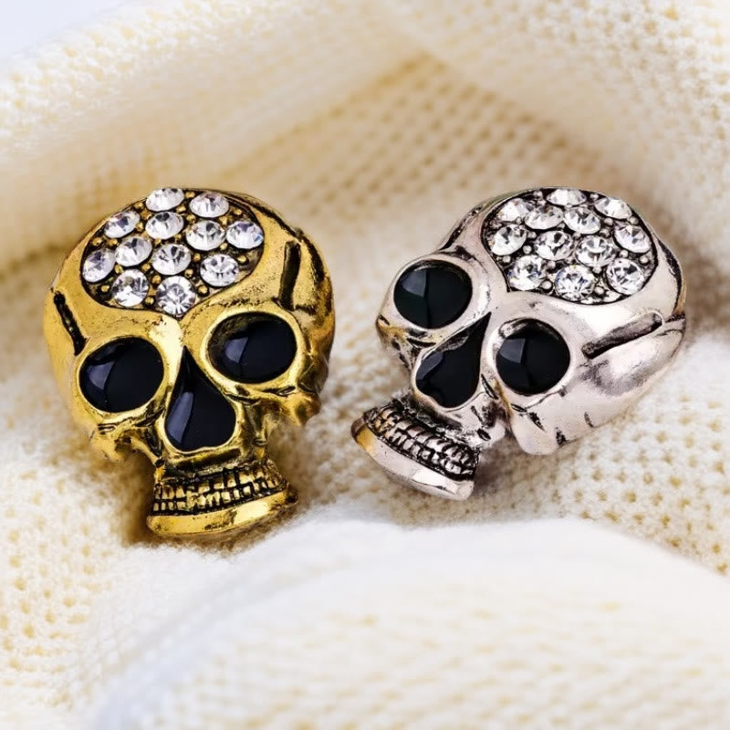 Halloween Rhinestone Exquisite Skull Brooch Accessory - image 0