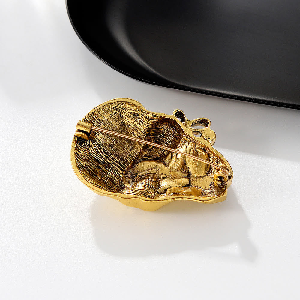 Halloween Funny Diamond Pirate Skull Brooch Accessory - image 3