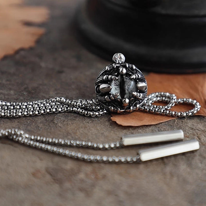 Handmade Retro Demon Eye Claws Steel Chain Bolo Tie - image 2