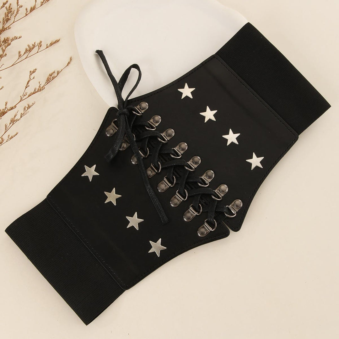 Black Retro Cosplay Accessories Star Women's Corset Belt - image 3