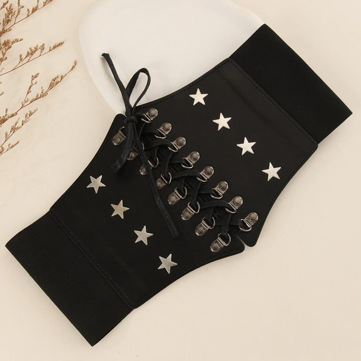 Black Retro Cosplay Accessories Star Women's Corset Belt - image 3