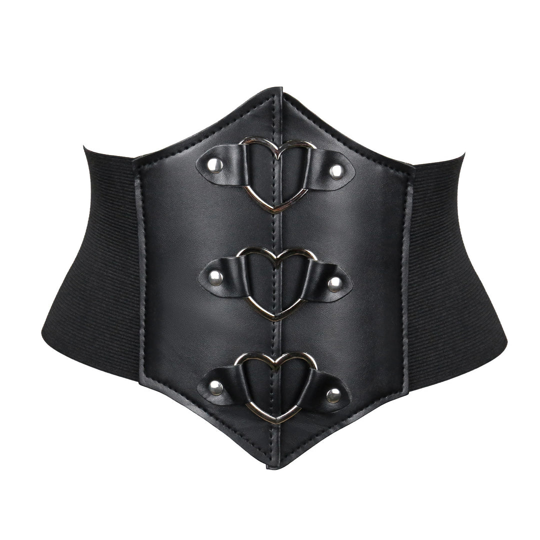 Black Women's Stylish Buckle & Strap Corset Belt - Love Buckle - image 6