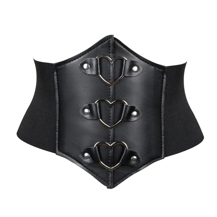 Black Women's Stylish Buckle & Strap Corset Belt - Love Buckle - image 6