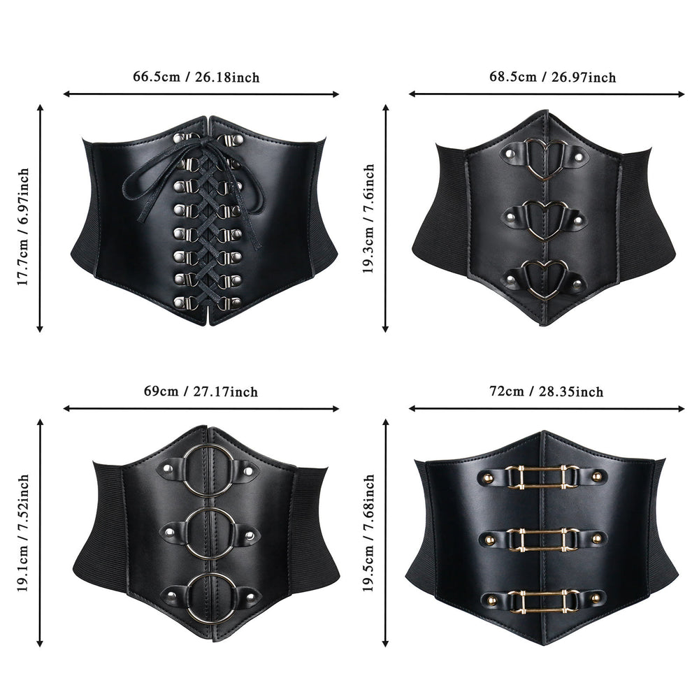 Black Women's Stylish Buckle & Strap Corset Belt - image 2