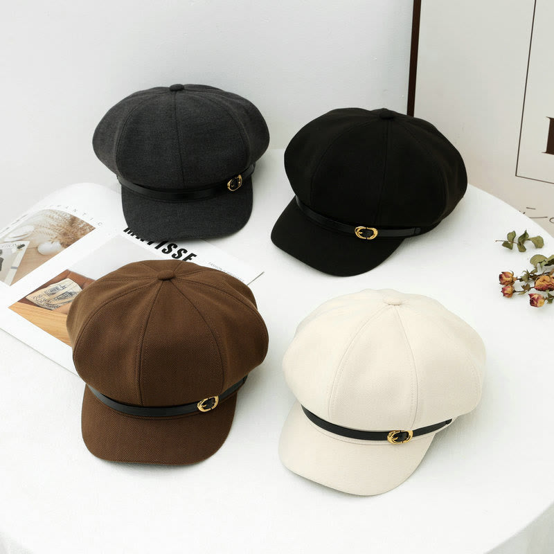 British Style Retro Women's Winter Beret Hat - image 1