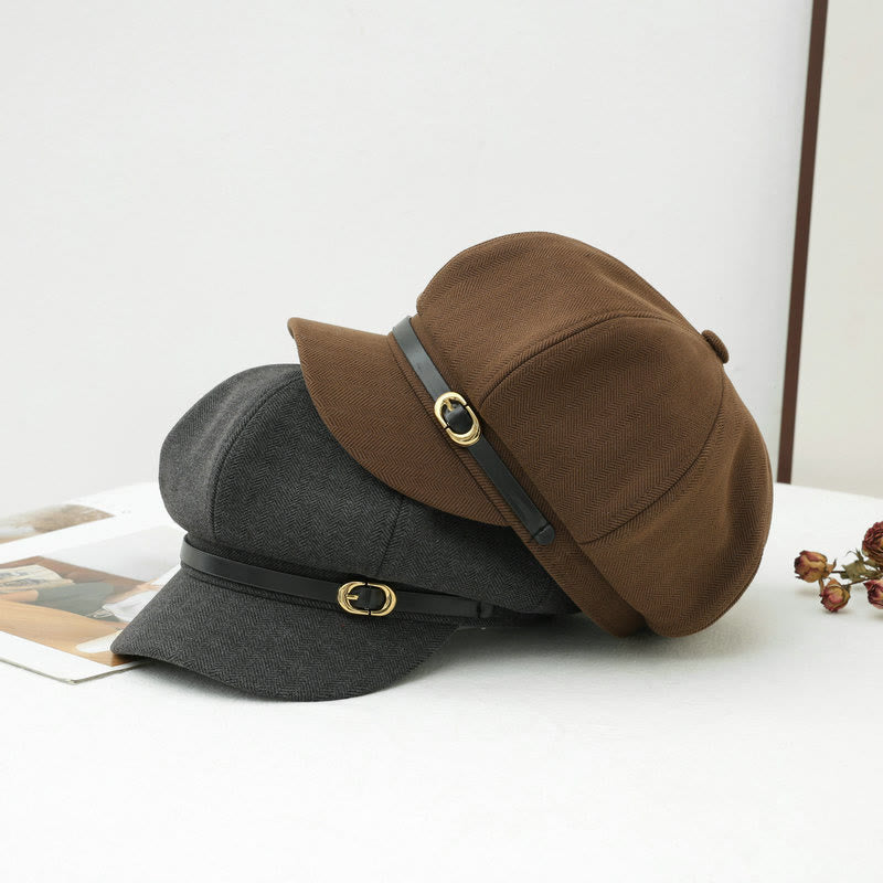 British Style Retro Women's Winter Beret Hat - image 2