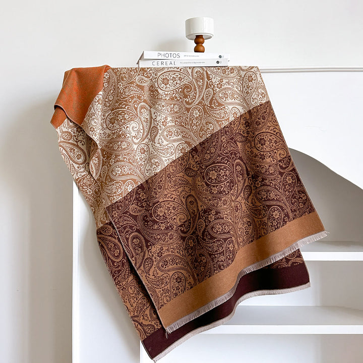 Retro Exotic Cashew Print Women's Winter Warm Scarf - image 1