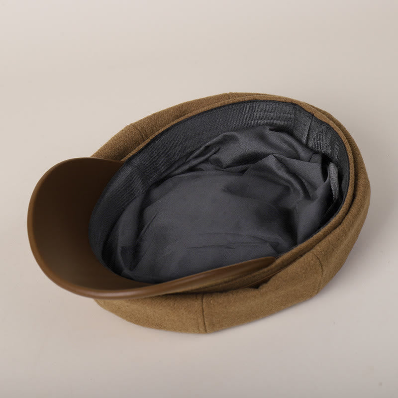 Edge Wrapped Belt Buckle Fashionable Winter Women's Beret Hat - image 3