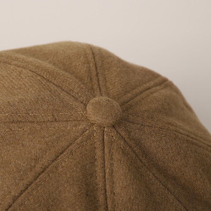 Edge Wrapped Belt Buckle Fashionable Winter Women's Beret Hat - image 5