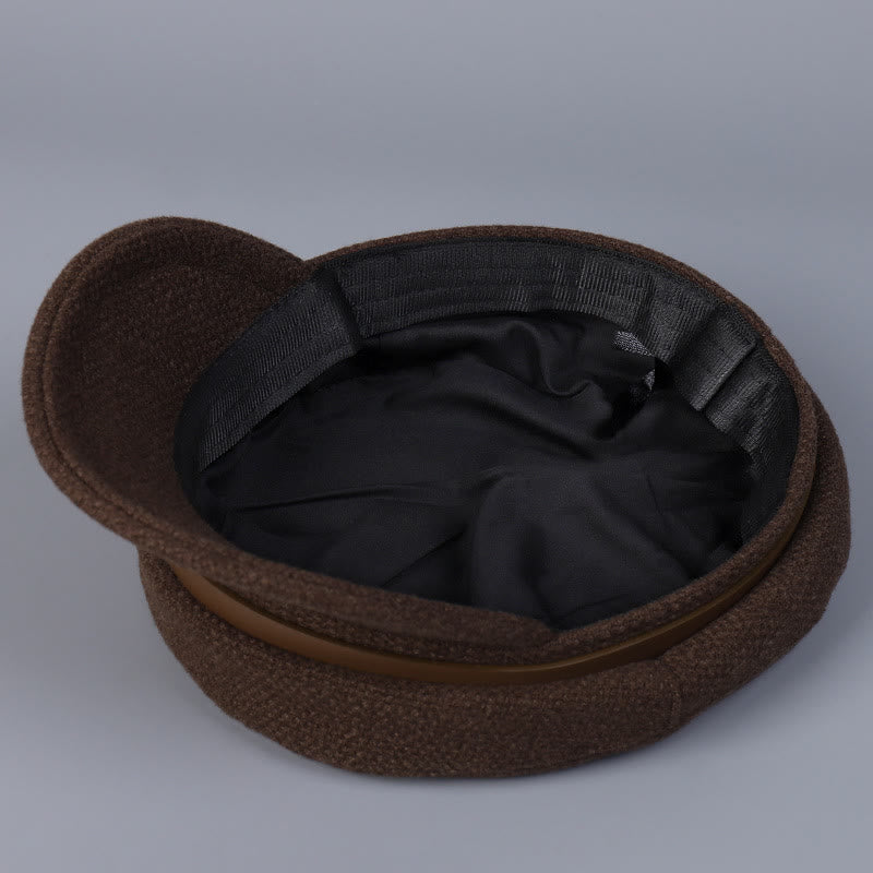 Winter Belt Metal Buckle Flat Top Women's Beret - image 4