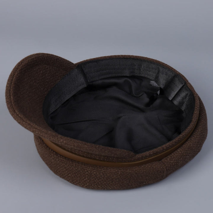 Winter Belt Metal Buckle Flat Top Women's Beret - image 4