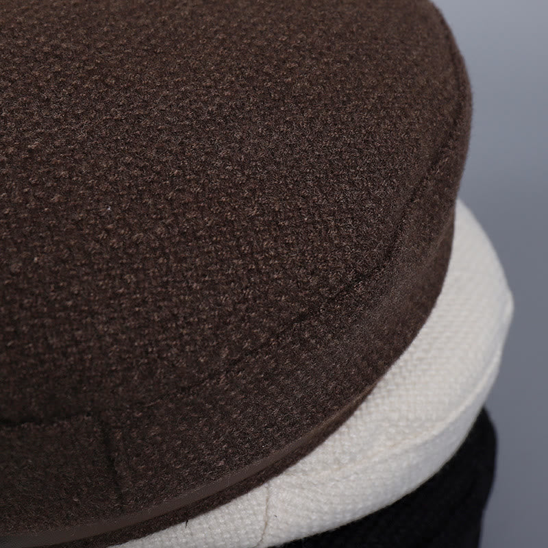 Winter Belt Metal Buckle Flat Top Women's Beret - image 5