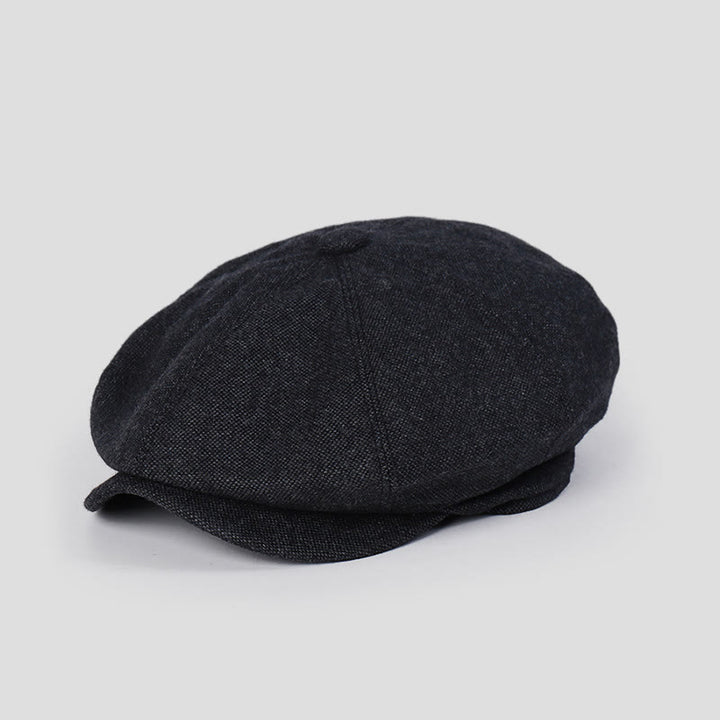 Unisex Winter Retro Personalized Beret Hat - Black - M (22"-22 7/8") - image 2