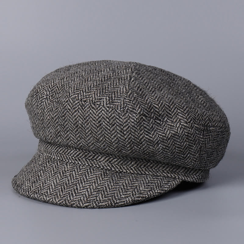 Classic British Winter Wool Women's Beret Hat - Grey - M (22"-22 7/8") - image 0