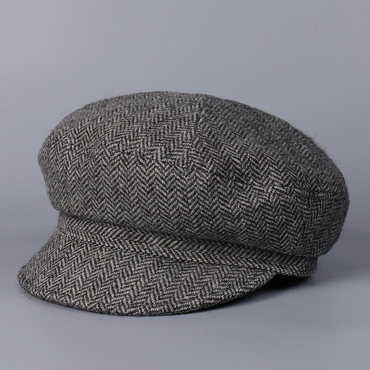 Classic British Winter Wool Women's Beret Hat - Grey - M (22"-22 7/8") - image 0