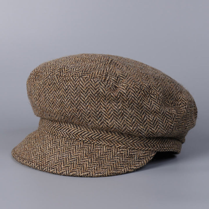 Classic British Winter Wool Women's Beret Hat - Brown - M (22"-22 7/8") - image 9