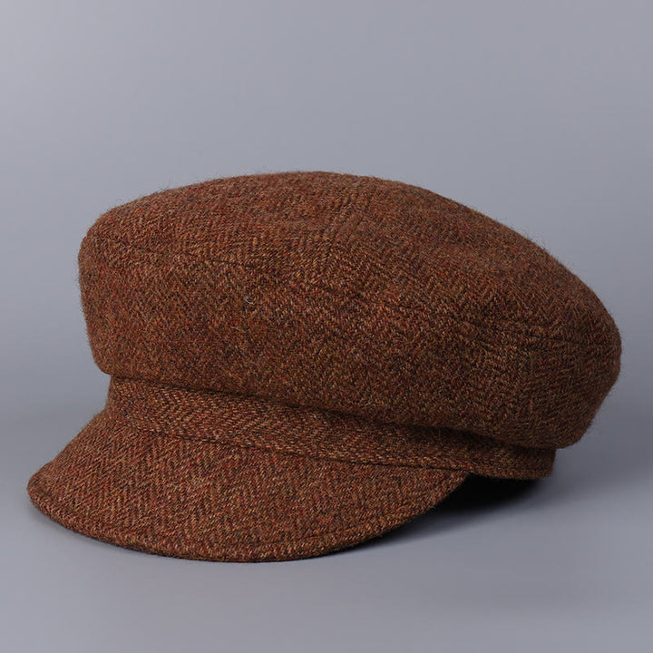 Classic British Winter Wool Women's Beret Hat - Orange - M (22"-22 7/8") - image 10