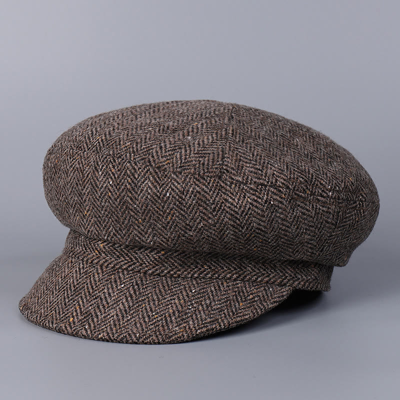 Classic British Winter Wool Women's Beret Hat - Mocha - M (22"-22 7/8") - image 8