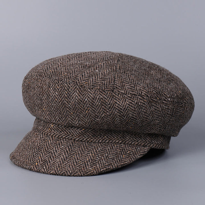 Classic British Winter Wool Women's Beret Hat - Mocha - M (22"-22 7/8") - image 8