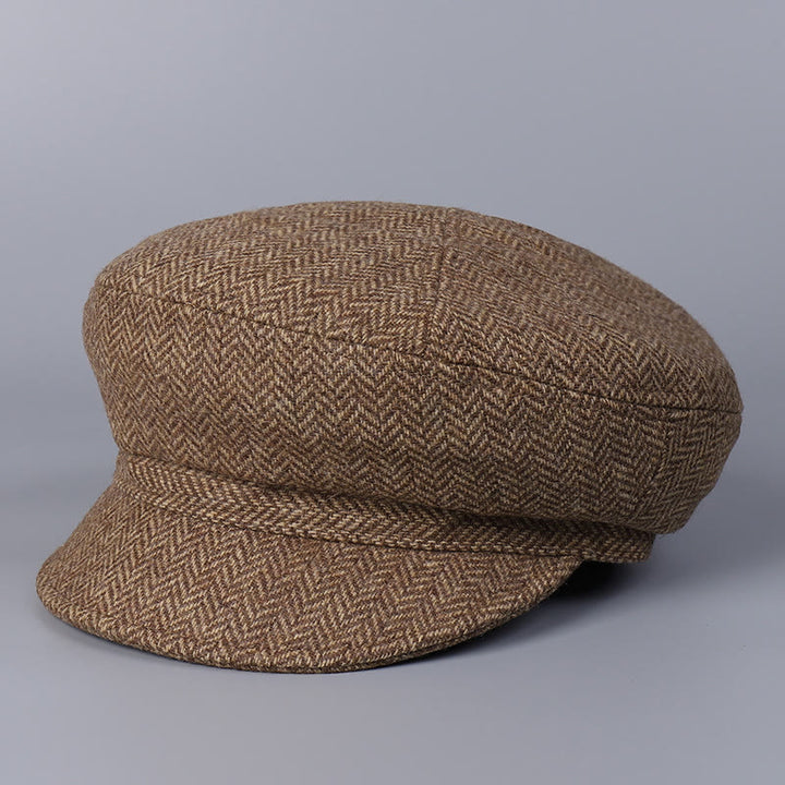 Classic British Winter Wool Women's Beret Hat - Khaki - M (22"-22 7/8") - image 11