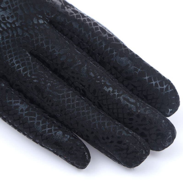 Women's Glossy Python Pattern Soft Velvet Gloves - image 6