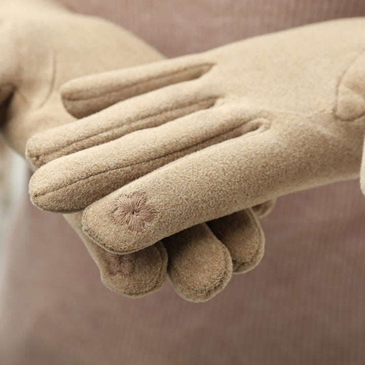 Women's Cute Bow Knot Full Finger Cover Gloves - image 2