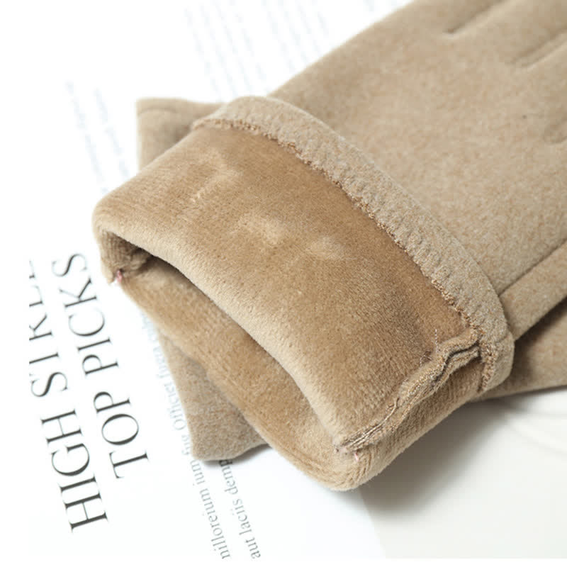 Women's Cute Bow Knot Full Finger Cover Gloves - image 3