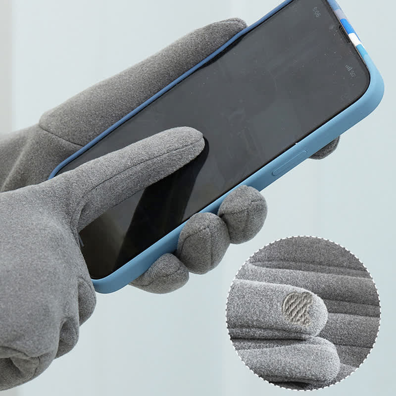 Women's Cute Cat Embroidery Screen Touch Finger Tip Gloves - image 6