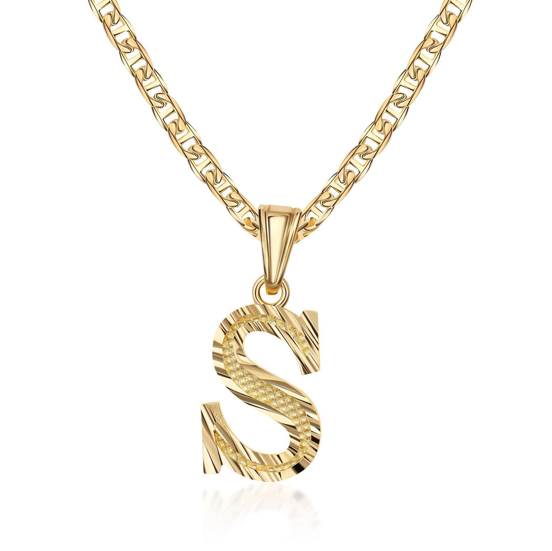 Simple & Noble Golden Letter Pendant Necklace - S - image 0