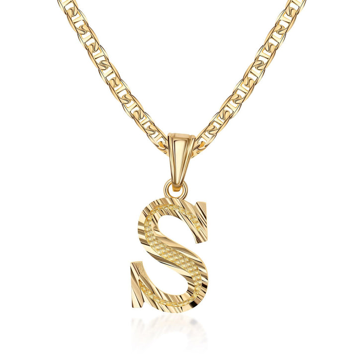 Simple & Noble Golden Letter Pendant Necklace - S - image 0
