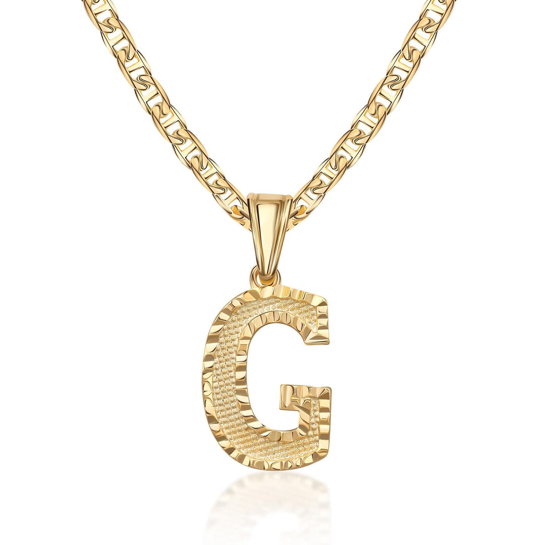 Simple & Noble Golden Letter Pendant Necklace - G - image 8