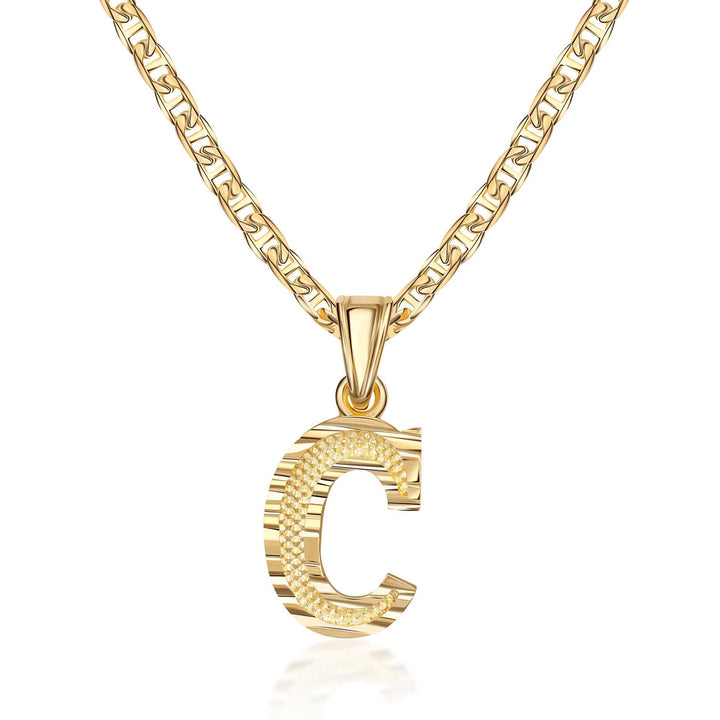 Simple & Noble Golden Letter Pendant Necklace - C - image 4