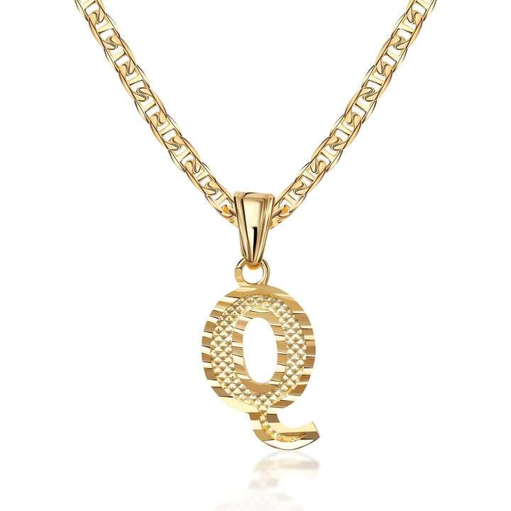 Simple & Noble Golden Letter Pendant Necklace - Q - image 18