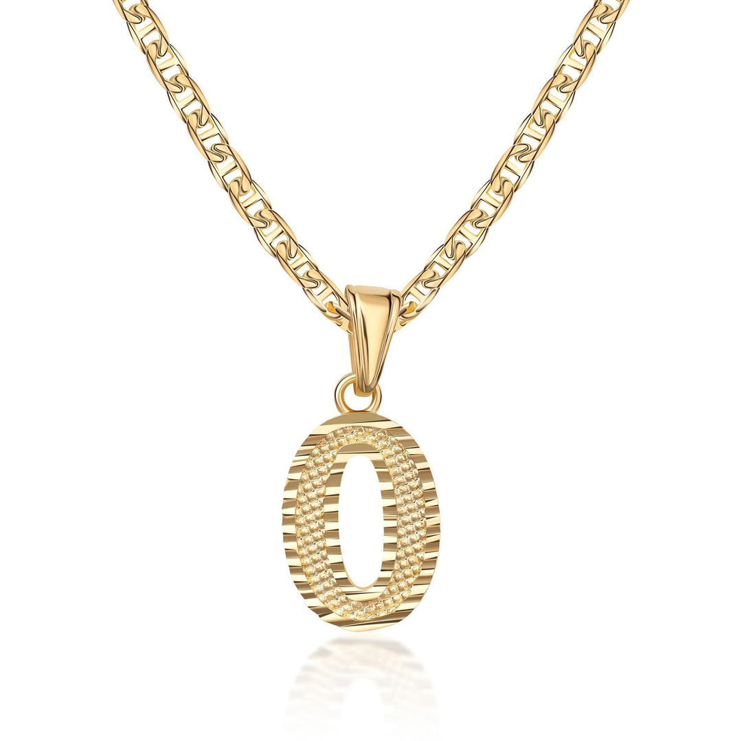 Simple & Noble Golden Letter Pendant Necklace - O - image 16