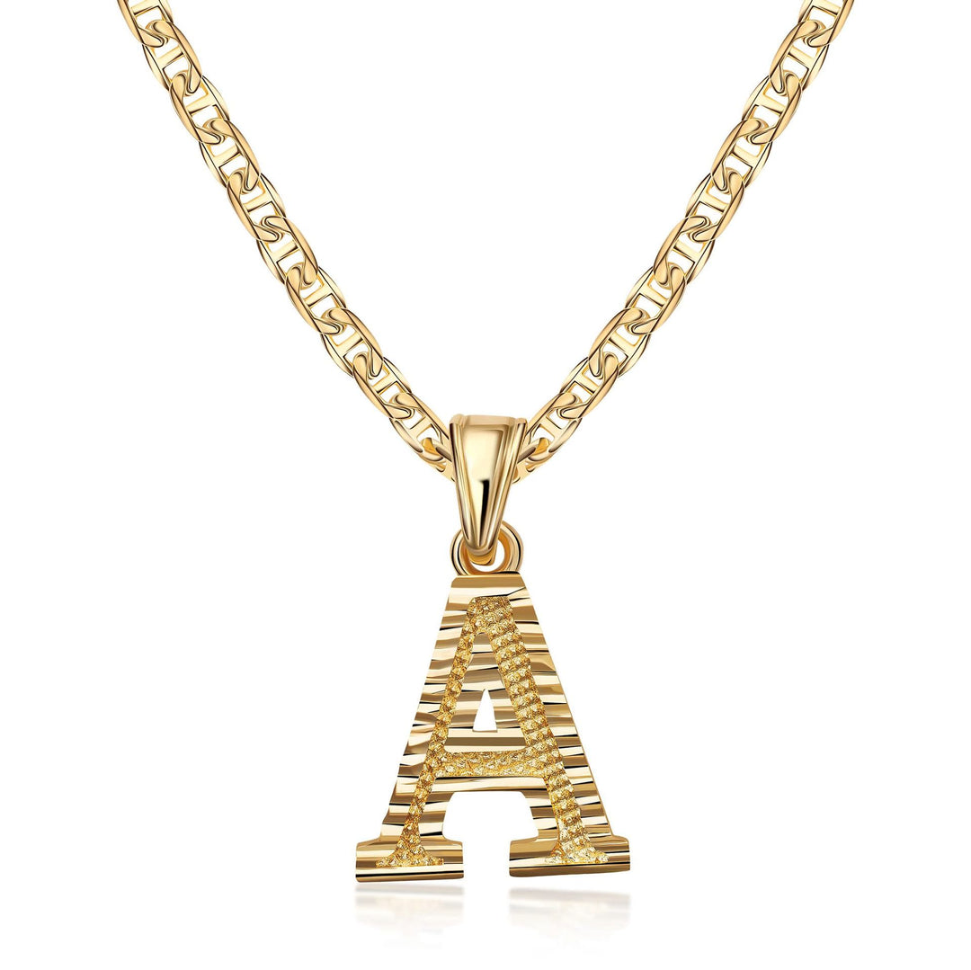 Simple & Noble Golden Letter Pendant Necklace - A - image 2