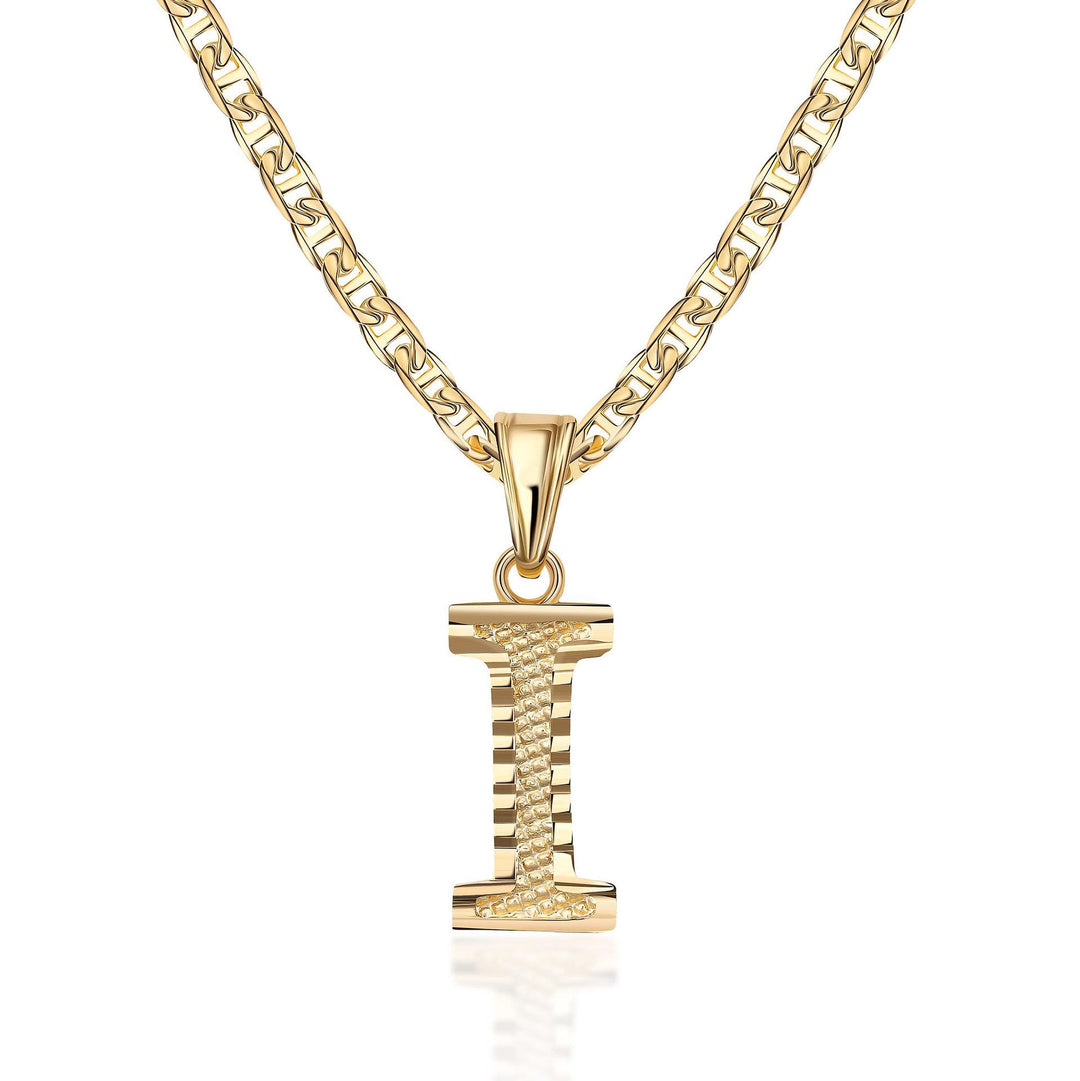 Simple & Noble Golden Letter Pendant Necklace - I - image 10