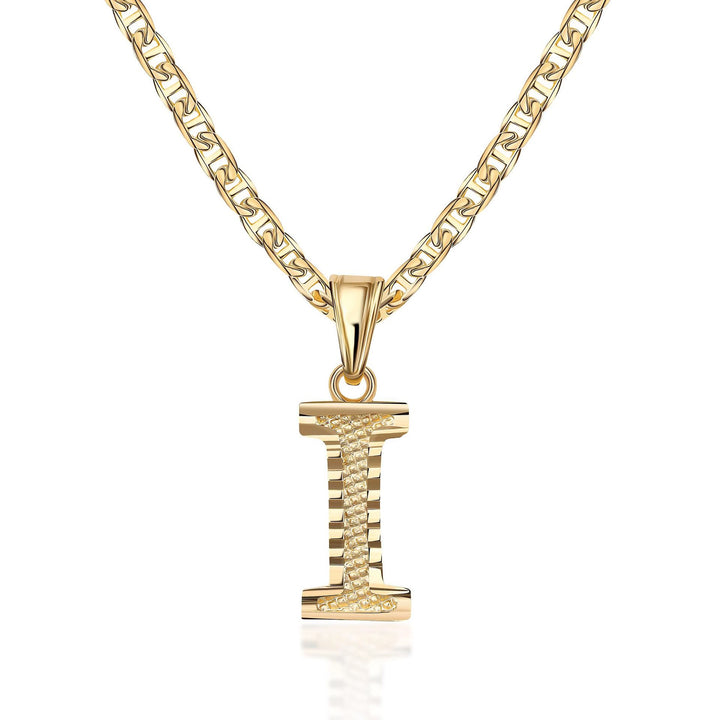 Simple & Noble Golden Letter Pendant Necklace - I - image 10