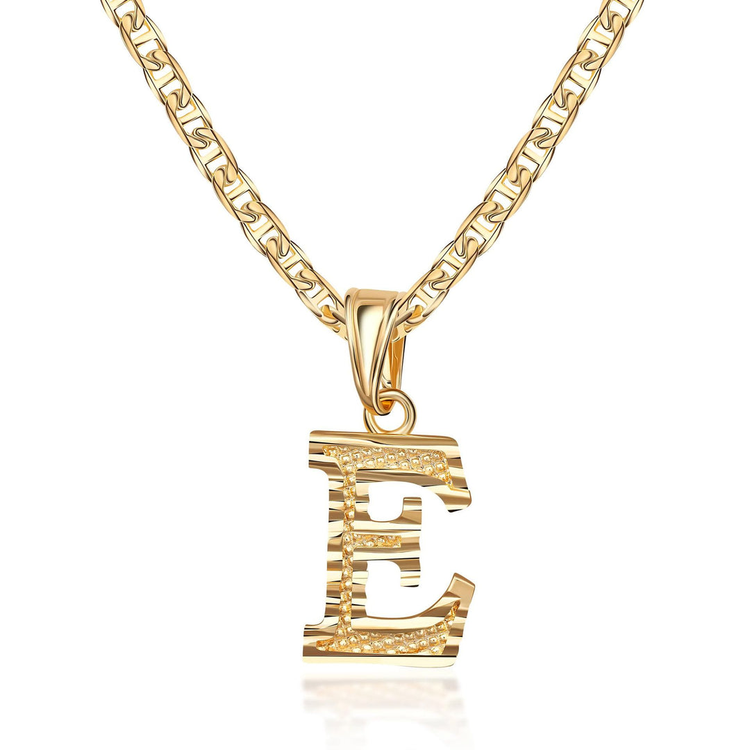 Simple & Noble Golden Letter Pendant Necklace - E - image 6