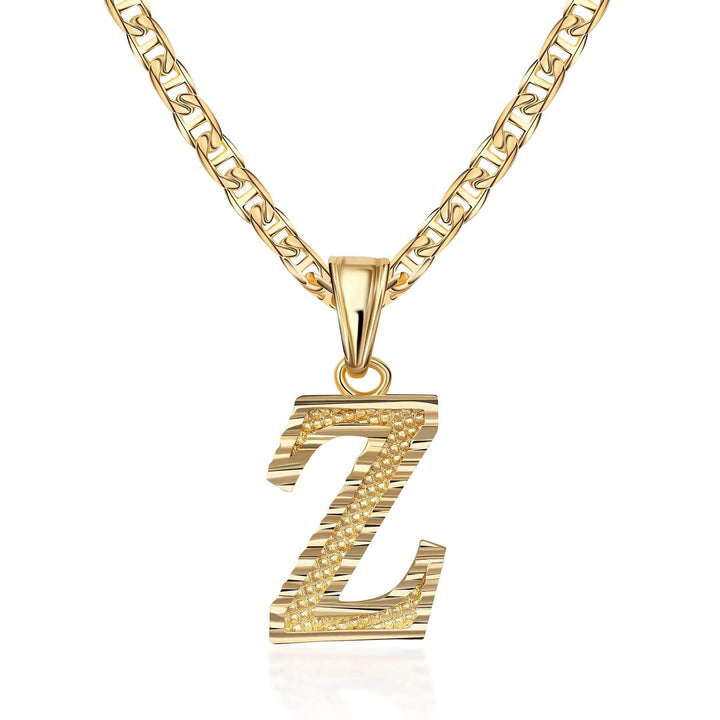 Simple & Noble Golden Letter Pendant Necklace - Z - image 26