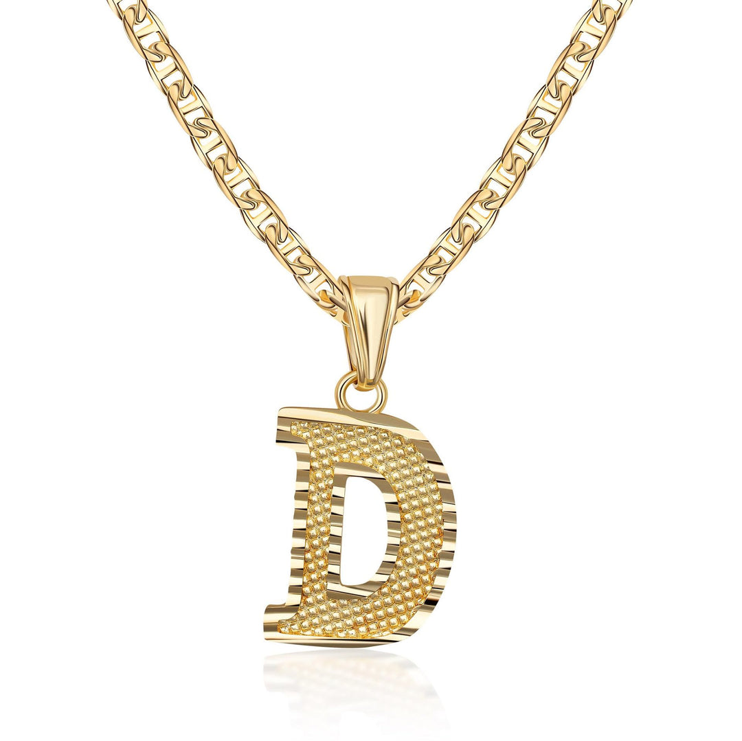 Simple & Noble Golden Letter Pendant Necklace - D - image 5